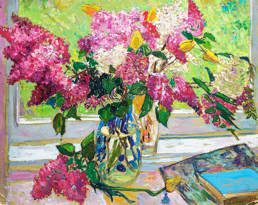 «На вікні». 1983. Картон, олія